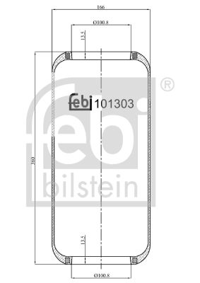 Pneimoatsperes spilvens, Pneimopiekare FEBI BILSTEIN 101303