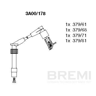 Augstsprieguma vadu komplekts BREMI 3A00/178