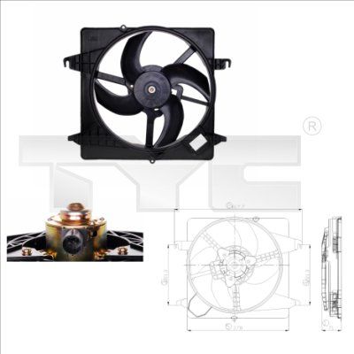 Вентилятор, охлаждение двигателя TYC 810-0013