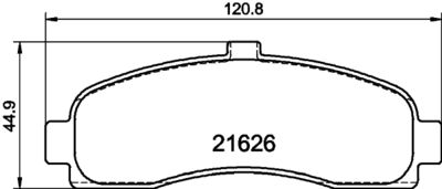 Bremžu uzliku kompl., Disku bremzes HELLA PAGID 8DB 355 016-501