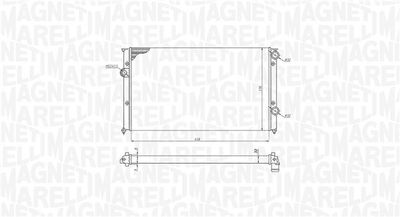 Радиатор, охлаждение двигателя MAGNETI MARELLI 350213191200