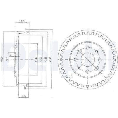Bremžu trumulis DELPHI BF396