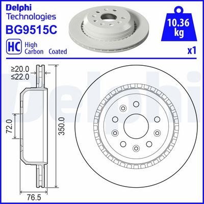 Bremžu diski DELPHI BG9515C