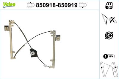 Stikla pacelšanas mehānisms VALEO 850918