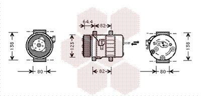 Компрессор, кондиционер VAN WEZEL 5900K113