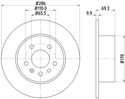 Bremžu diski HELLA PAGID 8DD 355 104-701