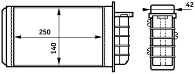 Теплообменник, отопление салона MAHLE AH 148 000S
