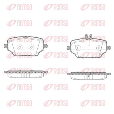 Bremžu uzliku kompl., Disku bremzes REMSA 1895.00