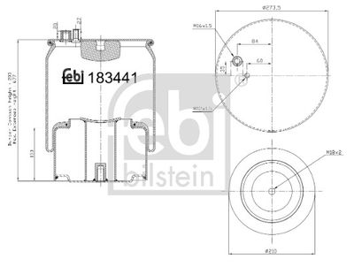 Pneimoatsperes spilvens, Pneimopiekare FEBI BILSTEIN 183441