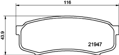 Комплект тормозных колодок, дисковый тормоз HELLA PAGID 8DB 355 016-831