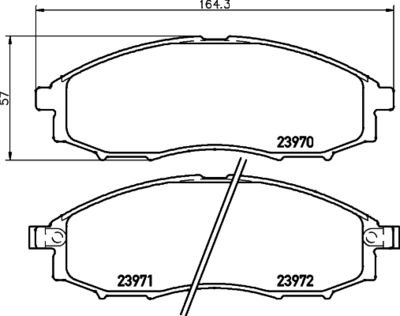 HELLA PAGID 8DB355010671 Bremžu uzliku kompl