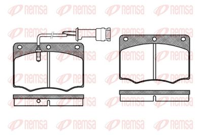 Комплект тормозных колодок, дисковый тормоз REMSA 0064.02