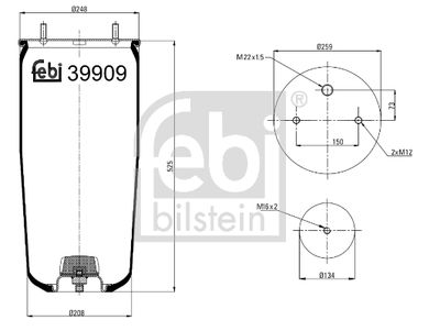 Pneimoatsperes spilvens, Pneimopiekare FEBI BILSTEIN 39909