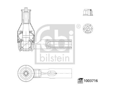 Наконечник поперечной рулевой тяги FEBI BILSTEIN 1003716