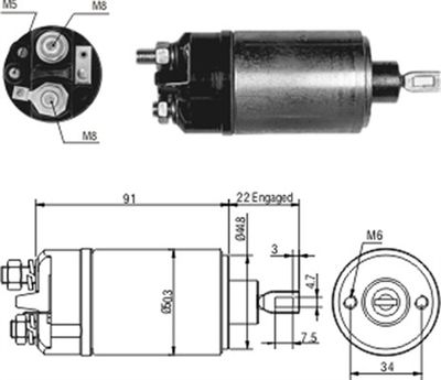 Ievilcējrelejs, Starteris MAGNETI MARELLI 940113050167