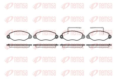 Bremžu uzliku kompl., Disku bremzes REMSA 0772.22
