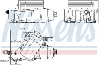Eļļas radiators, Motoreļļa NISSENS 91339