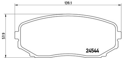 Bremžu uzliku kompl., Disku bremzes BREMBO P 49 040