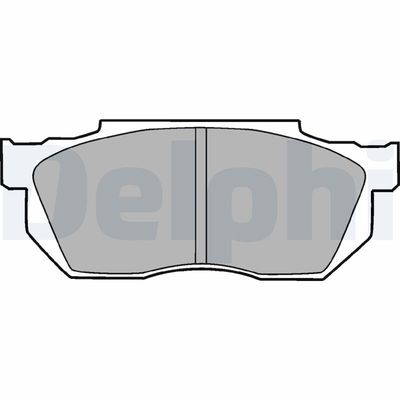 Комплект тормозных колодок, дисковый тормоз DELPHI LP720