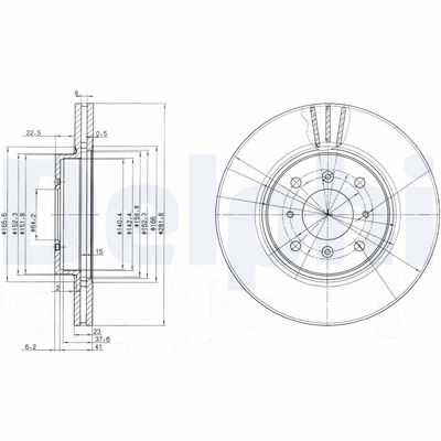 Bremžu diski DELPHI BG3589
