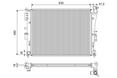 Radiators, Motora dzesēšanas sistēma VALEO 701337