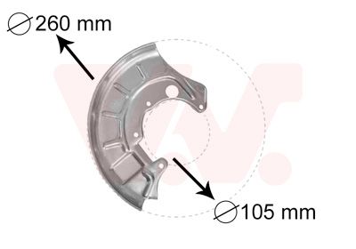 Dubļu sargs, Bremžu disks VAN WEZEL 5812372
