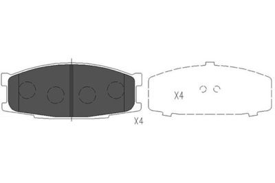 Bremžu uzliku kompl., Disku bremzes KAVO PARTS KBP-5527