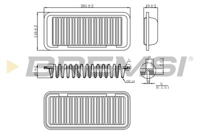 Воздушный фильтр BREMSI FA0209