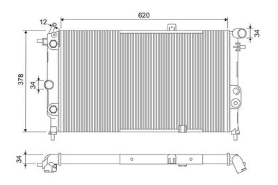 Radiators, Motora dzesēšanas sistēma VALEO 731175