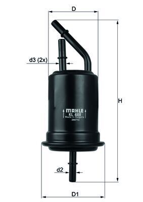 Топливный фильтр KNECHT KL 488