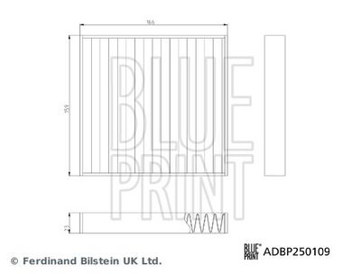 Filtrs, Salona telpas gaiss BLUE PRINT ADBP250109