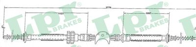 Тросик, cтояночный тормоз LPR C0245B