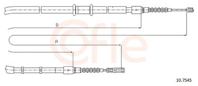 Тросик, cтояночный тормоз COFLE 10.7545