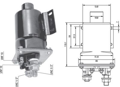 Ievilcējrelejs, Starteris MAGNETI MARELLI 940113050340