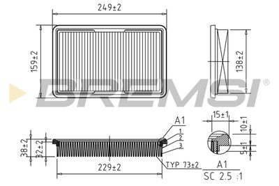 Gaisa filtrs BREMSI FA2054