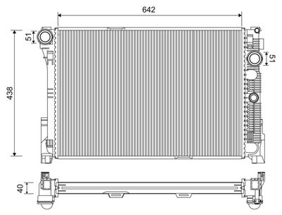 Радиатор, охлаждение двигателя VALEO 701220