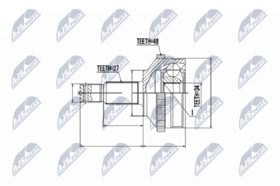 Шарнирный комплект, приводной вал NTY NPZ-CT-003