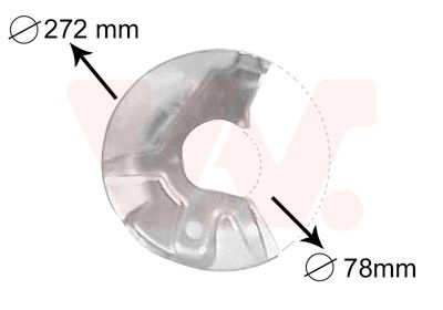 Dubļu sargs, Bremžu disks VAN WEZEL 5823371