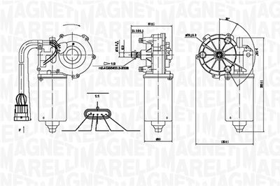 Stikla tīrītāju motors MAGNETI MARELLI 064361200010