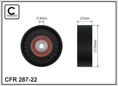 Spriegotājrullītis, Ķīļrievu siksna CAFFARO 287-22