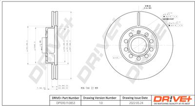 Тормозной диск Dr!ve+ DP1010.11.0853