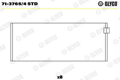 Шатунный подшипник GLYCO 71-3765/4 STD