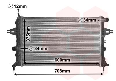 Radiators, Motora dzesēšanas sistēma VAN WEZEL 37002296