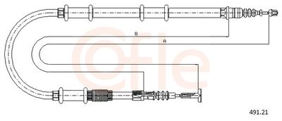 Тросик, cтояночный тормоз COFLE 92.491.21