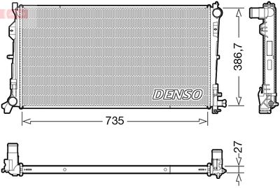 Radiators, Motora dzesēšanas sistēma DENSO DRM06040