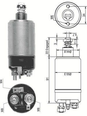 Ievilcējrelejs, Starteris MAGNETI MARELLI 940113050249