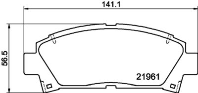 Bremžu uzliku kompl., Disku bremzes HELLA PAGID 8DB 355 016-721