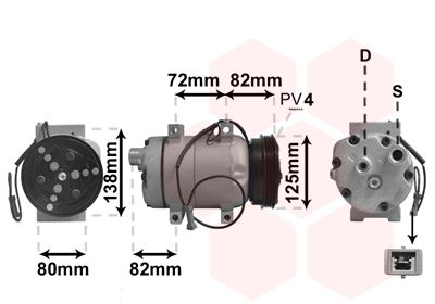 Компрессор, кондиционер VAN WEZEL 0300K178