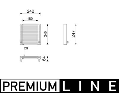 Радиатор, охлаждение двигателя MAHLE CR 2799 000P