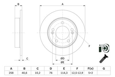 Тормозной диск BOSCH 0 986 479 E68